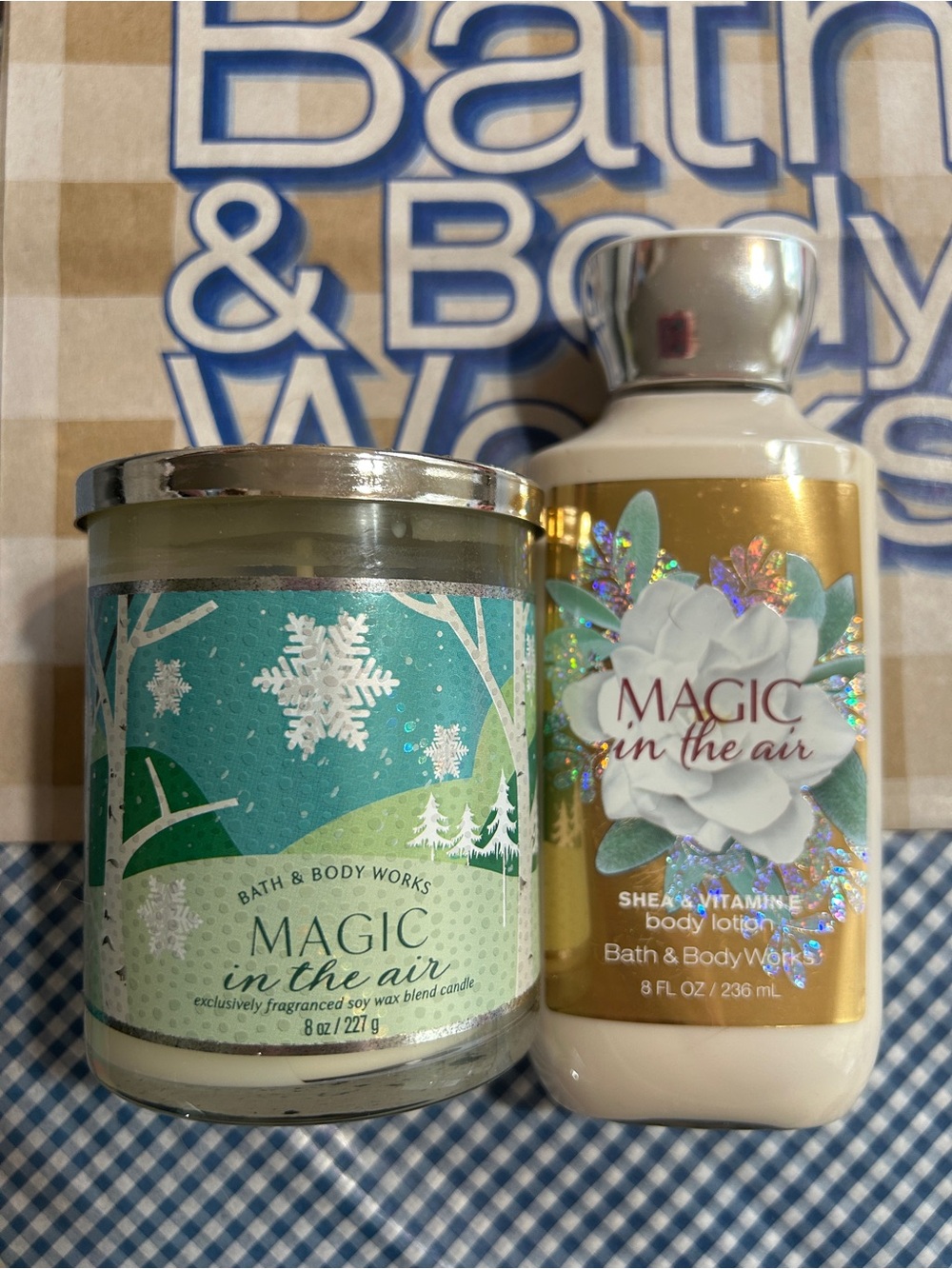 Bath & Body Works Magic in the Air Candle & Body Lotion -